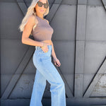 L.T.J. Paola Wide Leg Jeans In Light - Infinity Raine