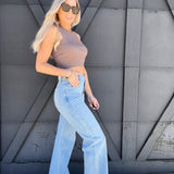 L.T.J. Paola Wide Leg Jeans In Light - Infinity Raine