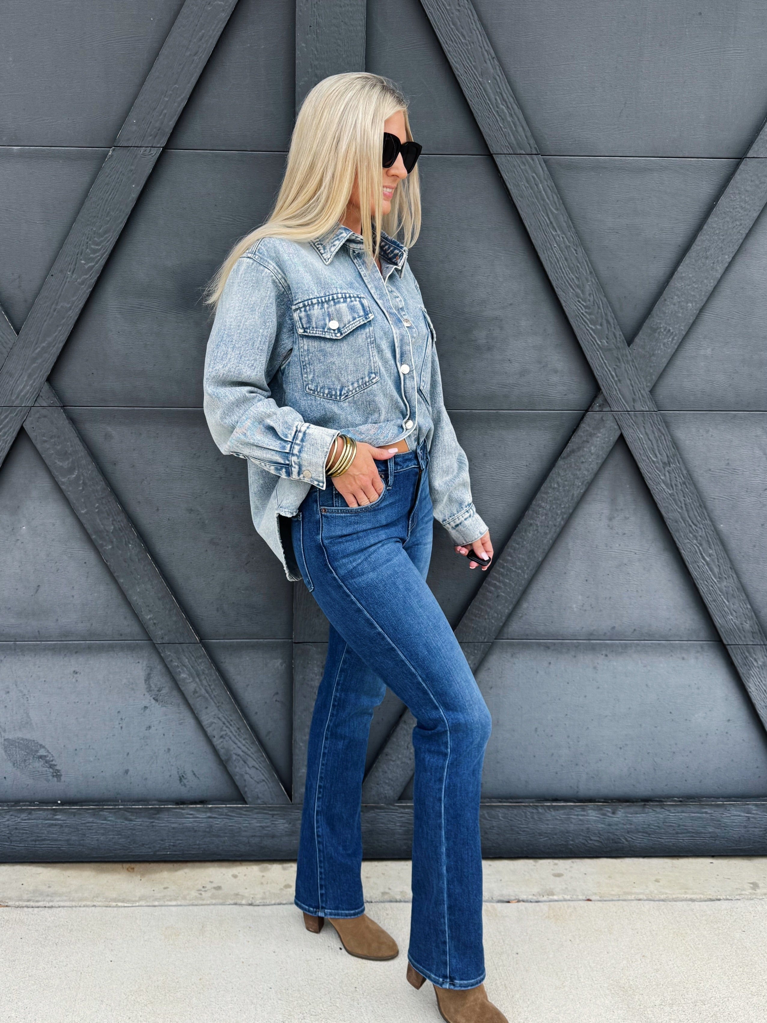 L.T.J. Pencil Leg Jean In Dark - Infinity Raine