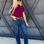 L.T.J Pintuck Wide Leg Jeans In Medium - Infinity Raine