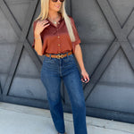L.T.J Pintuck Wide Leg Jeans In Medium - Infinity Raine