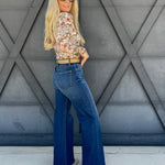 L.T.J. Pipa High Rise Wide Jeans In Dark - Infinity Raine