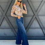 L.T.J. Pipa High Rise Wide Jeans In Dark - Infinity Raine