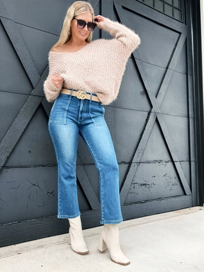 Letter to Juliet Sicily Patch Pocket Jeans-Dark - Infinity Raine
