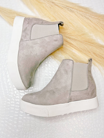 Casual Nights Wedge Sneaker-Light Grey - Infinity Raine