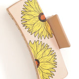 Printed Faux Leather Western Cowboy Hair Claw Clips Multi - Infinity Raine