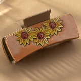 Printed Faux Leather Western Cowboy Hair Claw Clips Multi - Infinity Raine