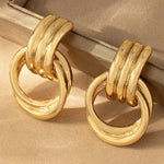 Intertwined Hoop Door Knocker Earrings In Multi - Infinity Raine