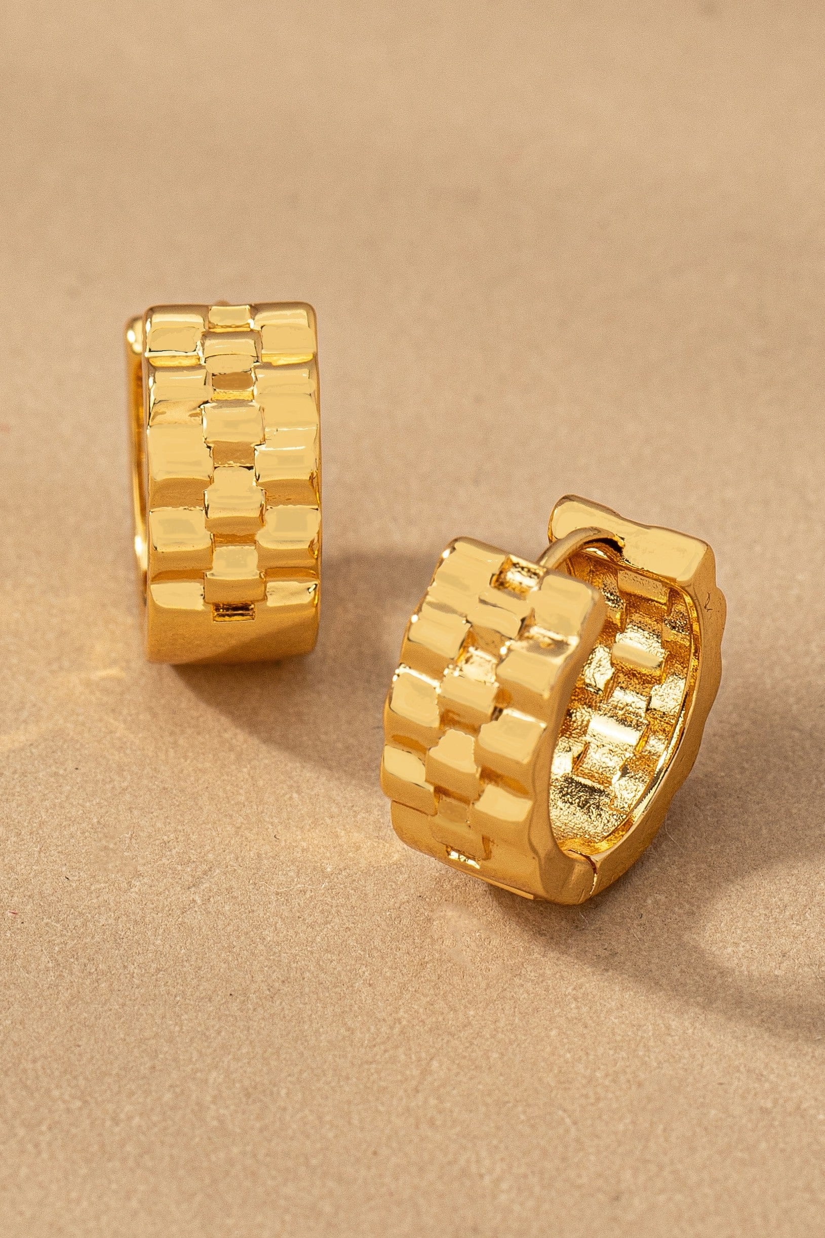 Water Proof Stainless Watch Band Huggie Earrings - Infinity Raine