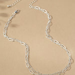 Two Layer Minimalist Chain Necklace In Multi - Infinity Raine