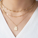 Three Row Chunky Chain Necklace In Multiple Colors - Infinity Raine