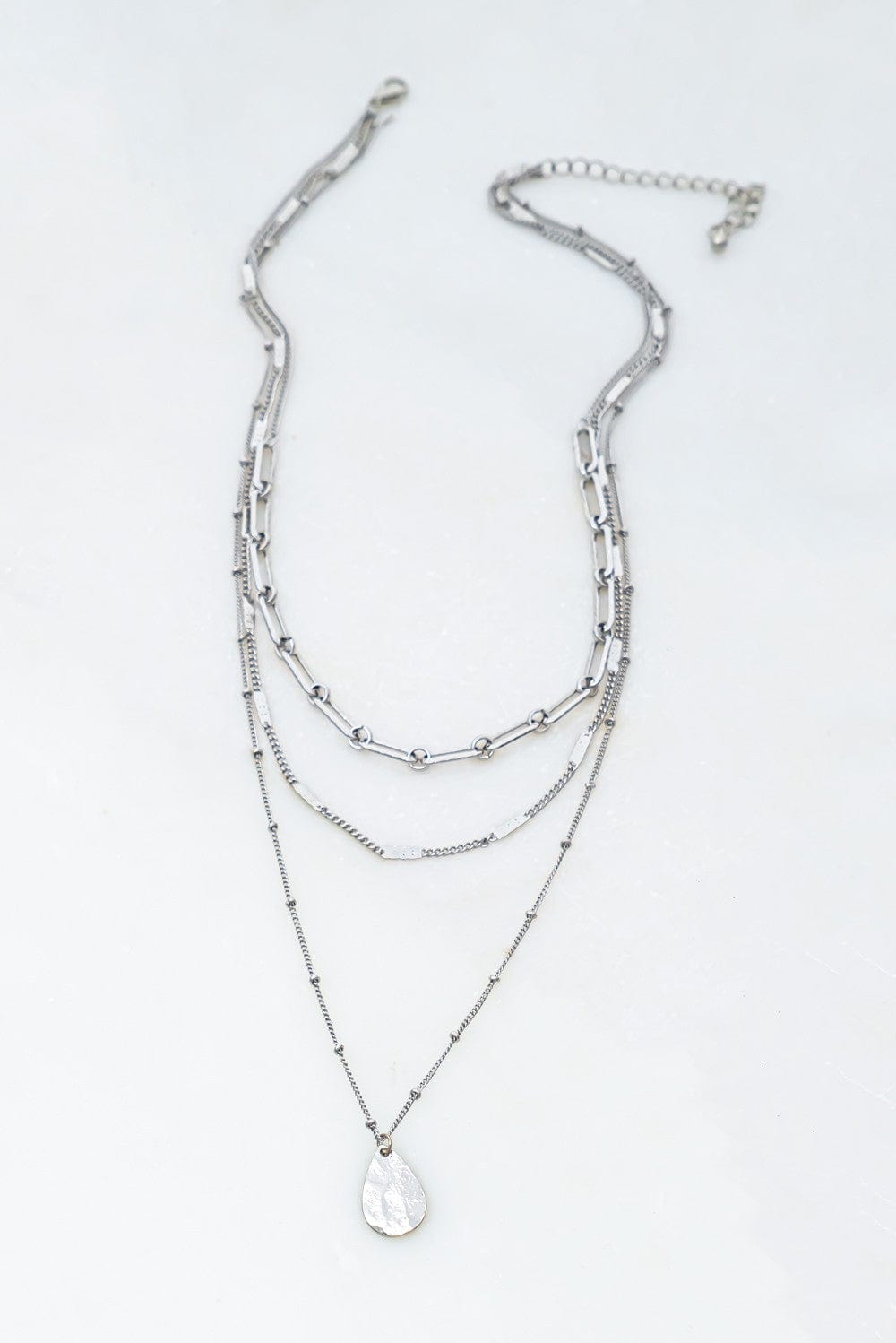 Three Row Chunky Chain Necklace In Multiple Colors - Infinity Raine