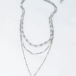Three Row Chunky Chain Necklace In Multiple Colors - Infinity Raine