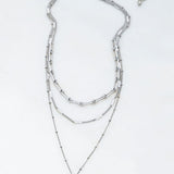 Three Row Chunky Chain Necklace In Multiple Colors - Infinity Raine
