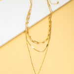 Three Row Chunky Chain Necklace In Multiple Colors - Infinity Raine