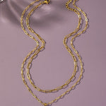 Double Row Hexagon Initial Necklace-Gold - Infinity Raine