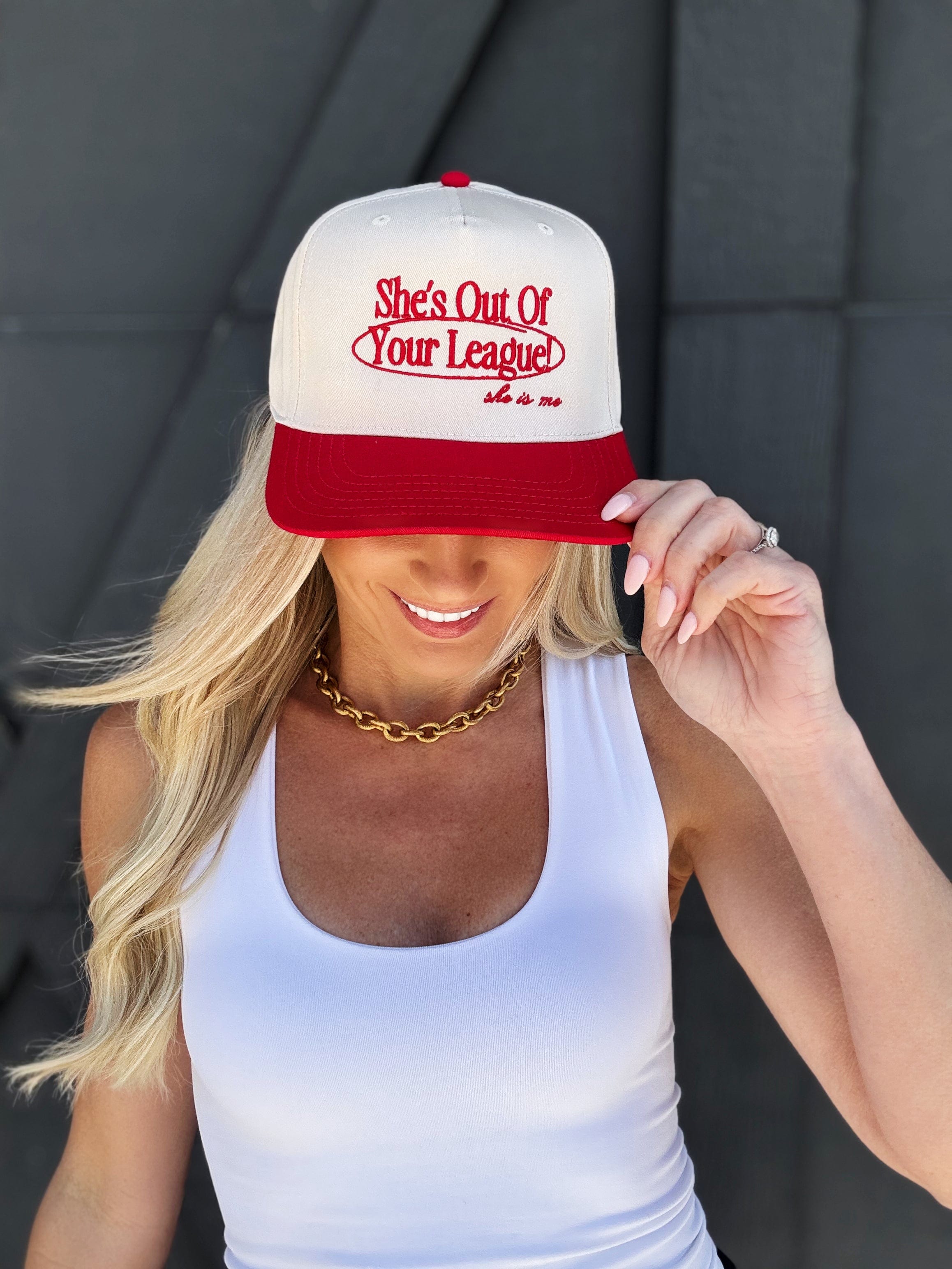 She's Out Of Your League Trucker Hat - Infinity Raine