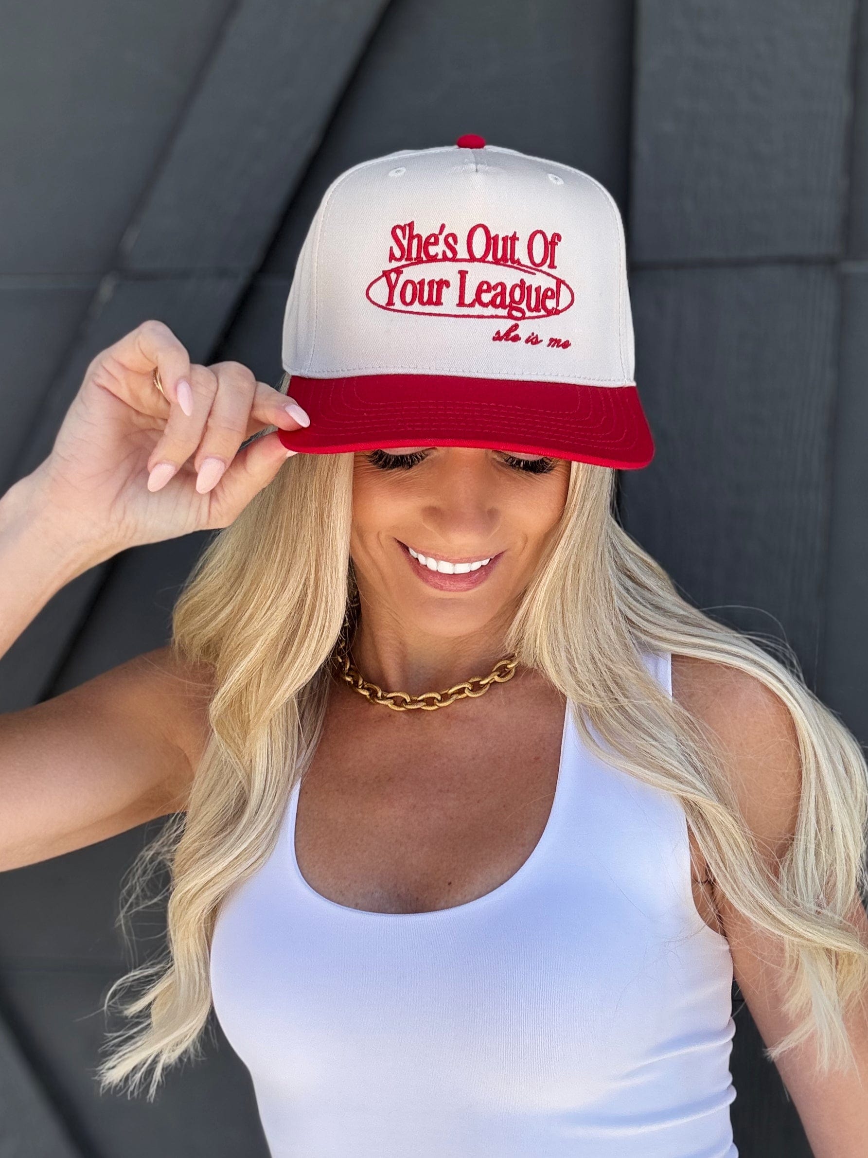 She's Out Of Your League Trucker Hat - Infinity Raine