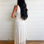 Lace Handkerchief Midi Skirt In Cream - Infinity Raine
