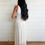 Lace Handkerchief Midi Skirt In Cream - Infinity Raine