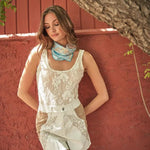 Lace Scoop Neck Bodysuit In Cream - Infinity Raine