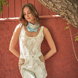 Lace Scoop Neck Bodysuit In Cream - Infinity Raine