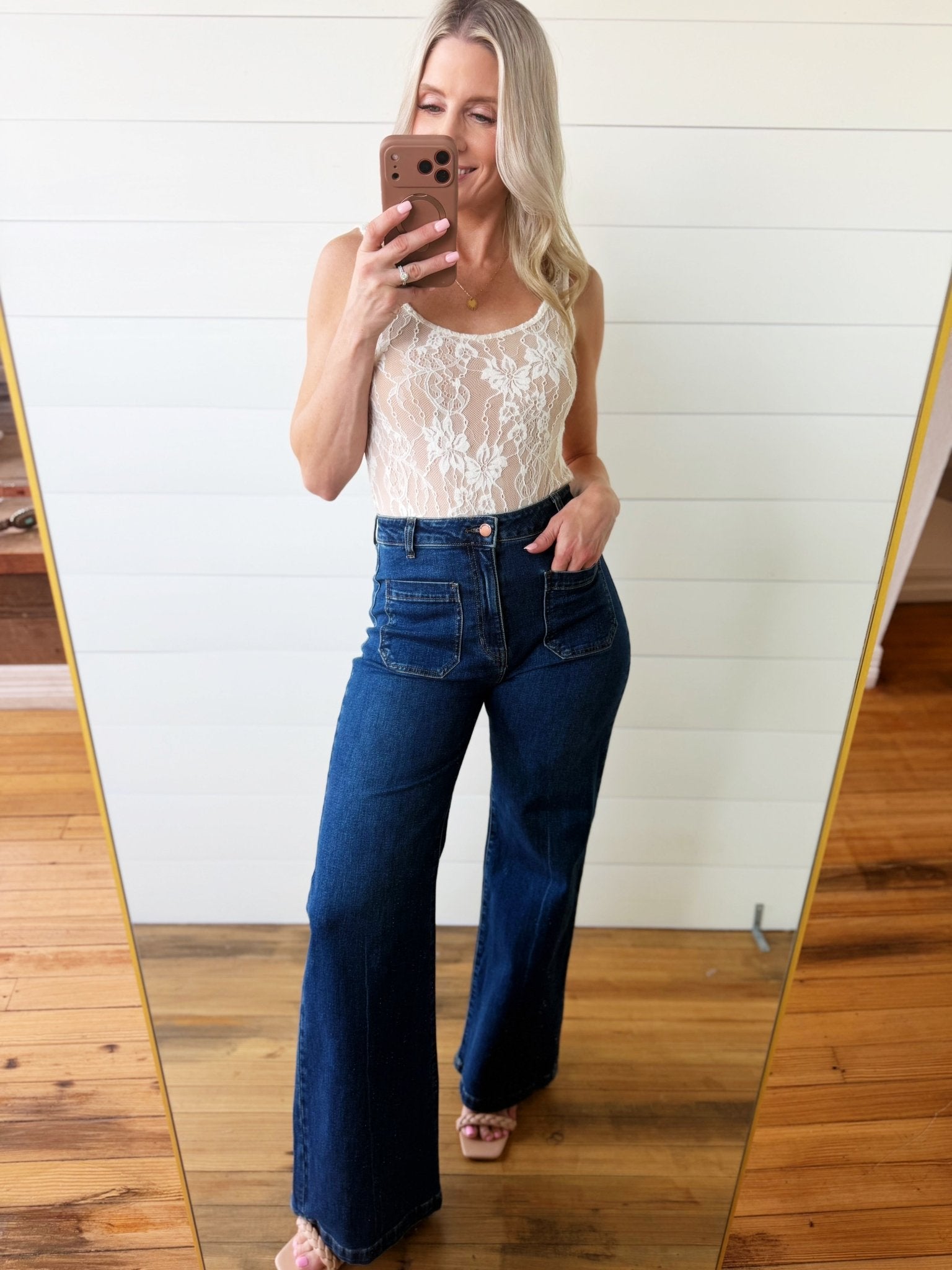 Lace Scoop Neck Bodysuit In Cream - Infinity Raine