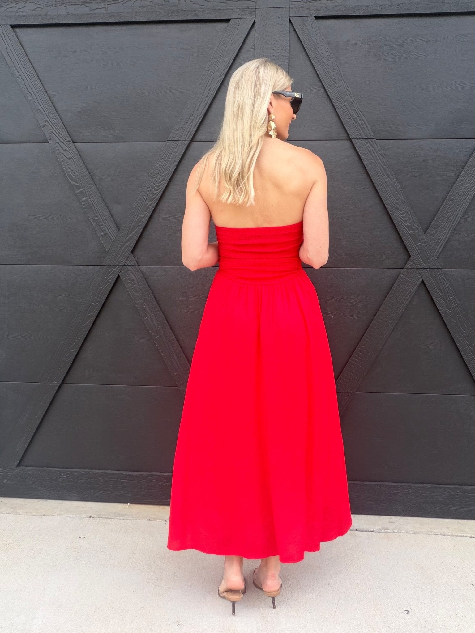 strapless open back dress Deasia Strapless Eyelet Mini Dress main image 0