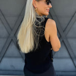 Mock Neck Sweater Top In Black - Infinity Raine