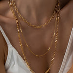 Layered Triple Chain Necklace In Gold - Infinity Raine