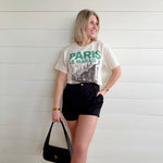 Le Marais Paris Oversized Graphic Tee In Ivory - Infinity Raine