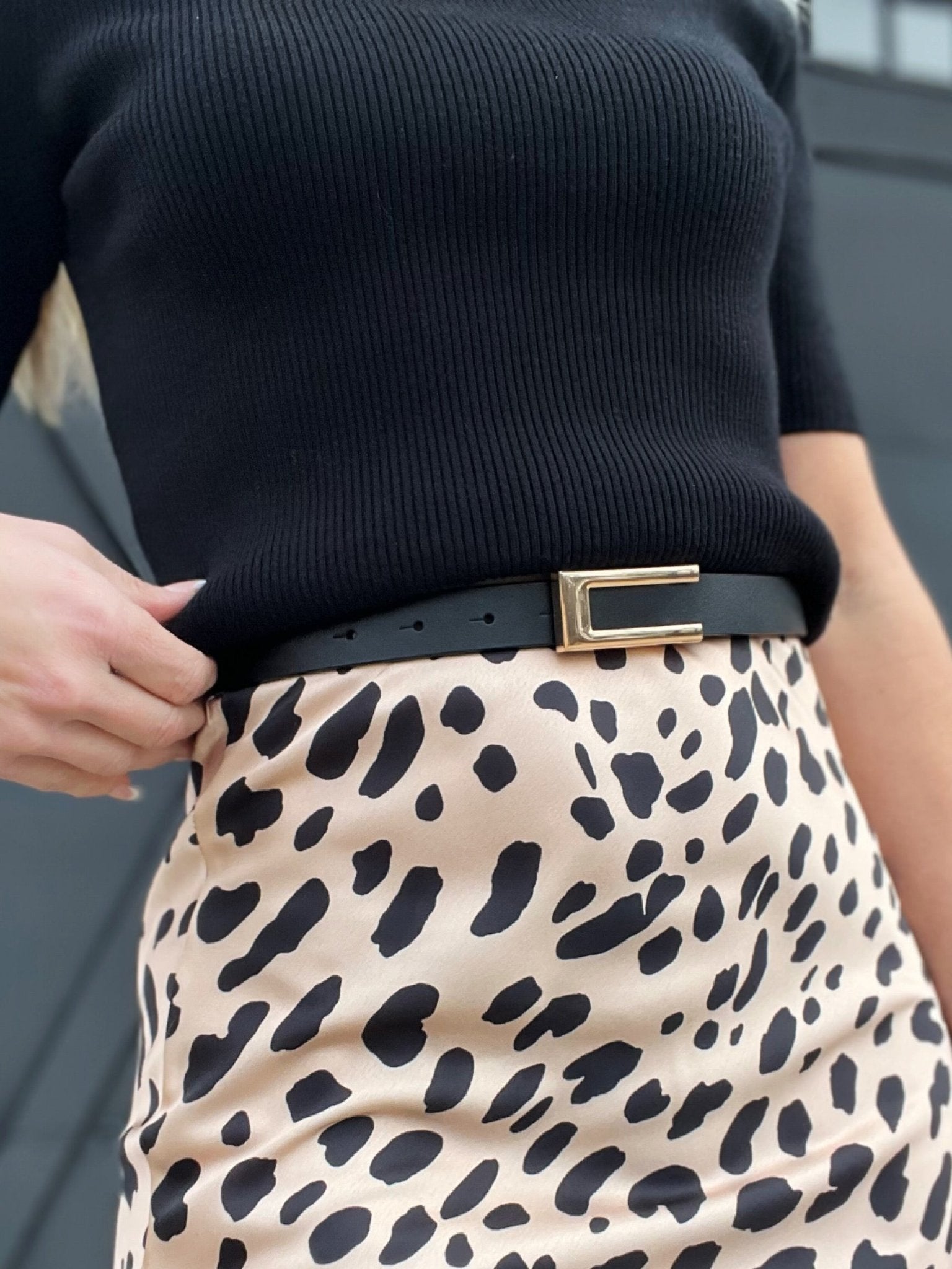 Leather Skinny Dress Belt - More Colors - Infinity Raine