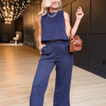 Legacy Pants in Navy Ivory - Infinity Raine