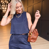 Legacy Top In Navy Ivory - Infinity Raine