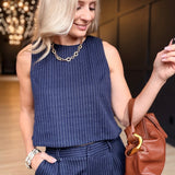 Legacy Top In Navy Ivory - Infinity Raine
