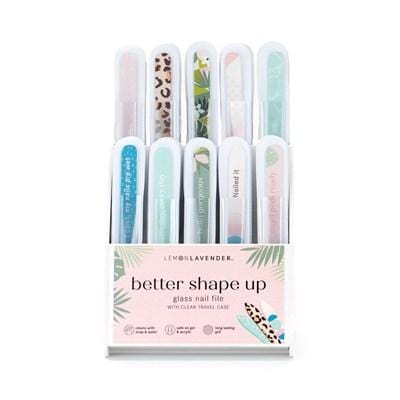 Lemon Lavender Better Shape Up Glass Nail File - Infinity Raine