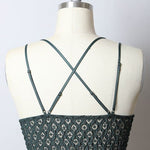 Padded Crochet Longline Bralette-Emerald - Infinity Raine