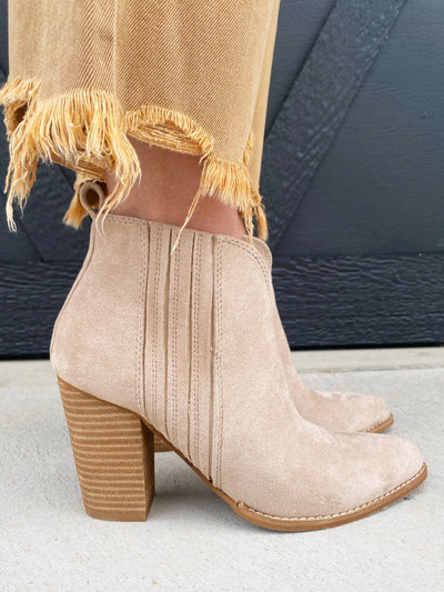 Lets See Style Booties-Taupe - Infinity Raine