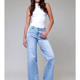 Light Wash Clean Low Rise Dad Jeans - Infinity Raine