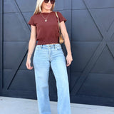 Light Wash Clean Low Rise Dad Jeans - Infinity Raine