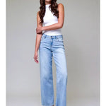 Light Wash Clean Low Rise Dad Jeans - Infinity Raine