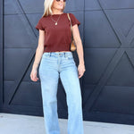 Light Wash Clean Low Rise Dad Jeans - Infinity Raine