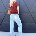 Light Wash Clean Low Rise Dad Jeans - Infinity Raine