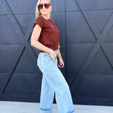 Light Wash Clean Low Rise Dad Jeans - Infinity Raine