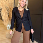 Elastic Waist Side Panel Knit Lounge Pants In Brown - Infinity Raine