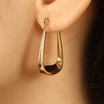 Liquid Gold Drop Hoops - Infinity Raine