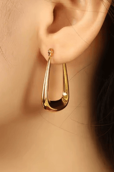 Liquid Gold Drop Hoops - Infinity Raine