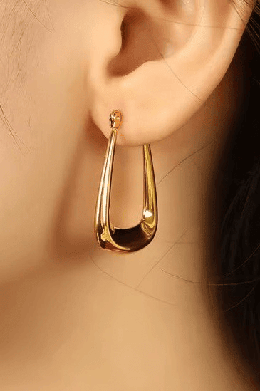 Liquid Gold Drop Hoops - Infinity Raine