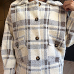 Lola Plaid Coat in Cream Brown - Infinity Raine