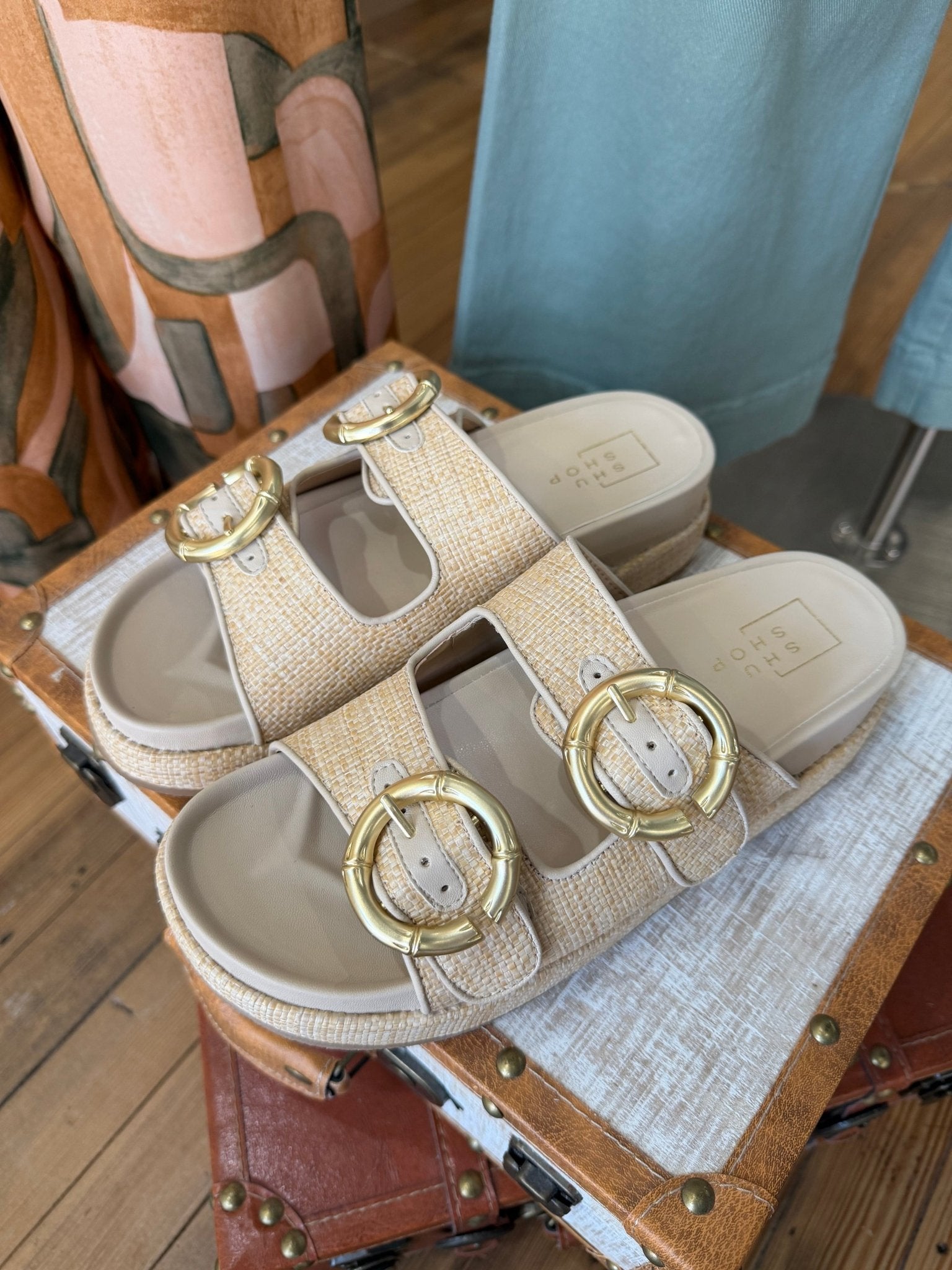 Lori Natural Woven Platform Sandal - Infinity Raine